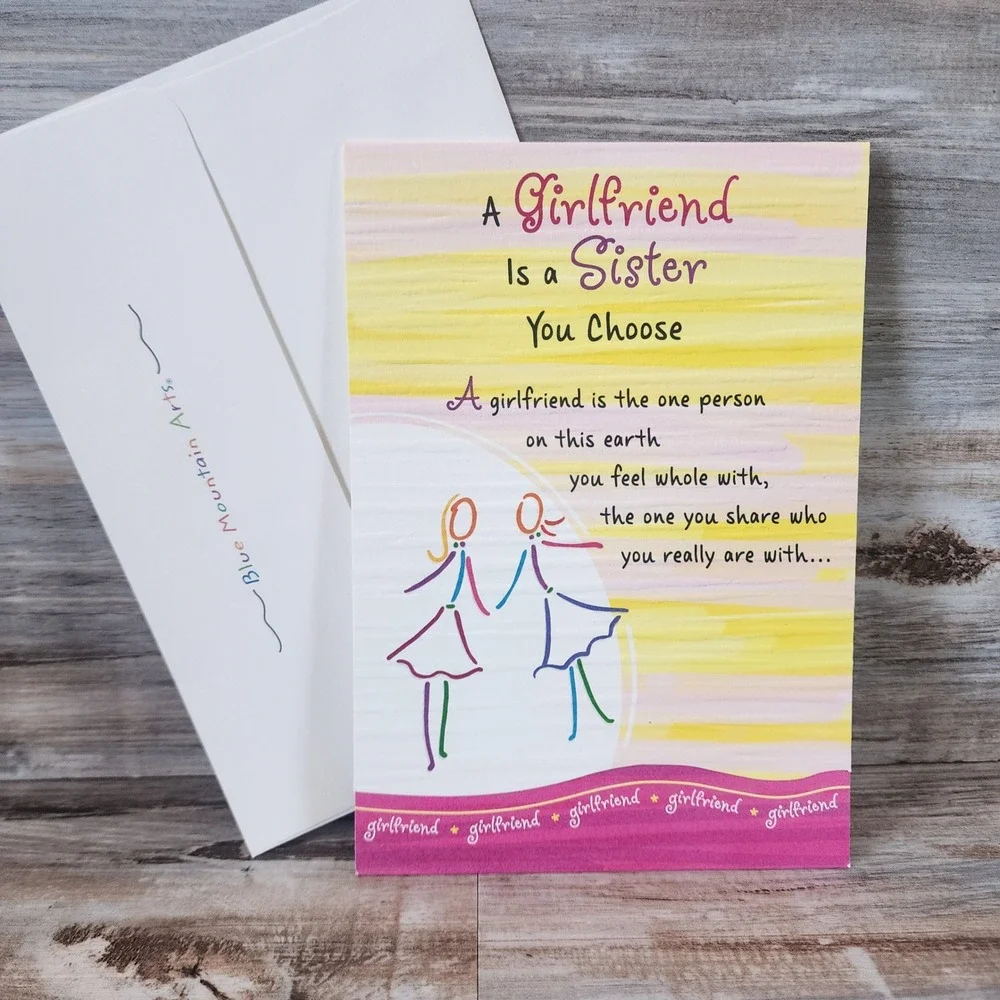 Blue Mountain Arts Girlfriend Greeting Card A Girlfriend Is a Sister You Choose